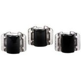 Linziclip Mini Skřipec na vlasy 3 ks Black Glitter pro ženy