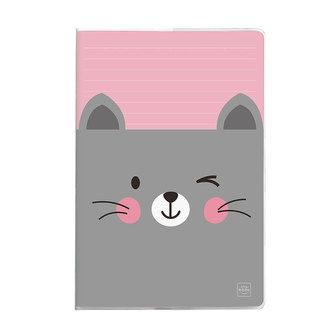 Sešit s plastovým obalem Polo Bear A5, 64 listů, CTA564-2  Hnědo-zelená