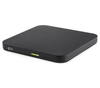 HITACHI LG - externí mechanika DVD-W/CD-RW/DVD±R/±RW/RAM/M-DISC GP96Y, Ultra Slim, OTG konektor, Black, box+SW