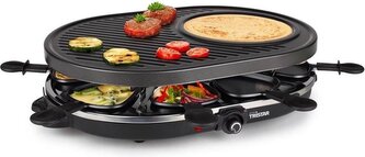 Tristar RA-2731 raclette grill, 1400 W, 5in1, pro 8 lidí, černý