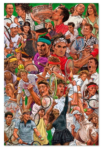 Plakát Tennis Legends: Ti nejlepší v tenise (61 x 91,5 cm)