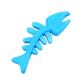 Hračka pro psa TPR rybí kost 12cm  Modrá