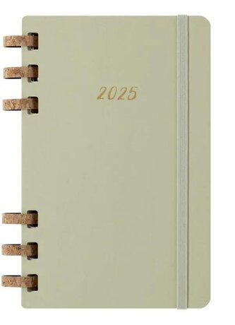 Moleskine Spirálový plánovací zápisník Life 2025 tvrdý zelený L