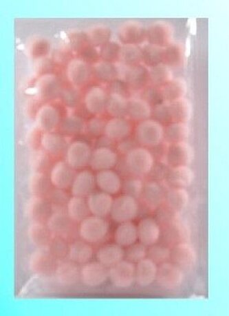 Pompony jasnoróżowe 10mm 100szt