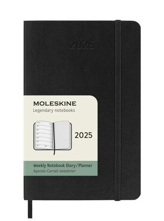 Moleskine Plánovací zápisník 2025 měkký černý S