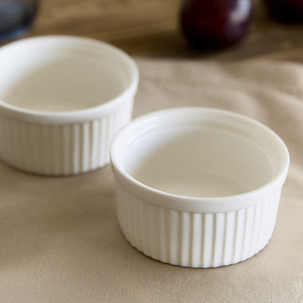 Sada zapékacích misek | TINEO | bílá 2 ks | 9 cm | 893983 Homla Cena za 2 kusy