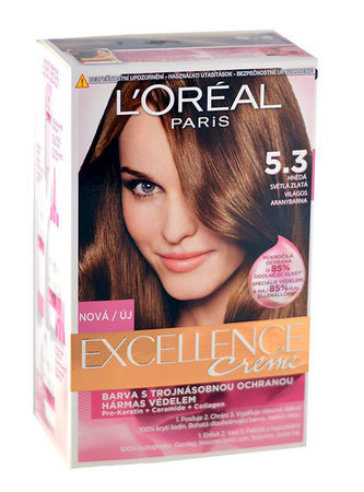 L´Oréal Paris Excellence Creme Barva na vlasy 192 ml 5,3 Natural Golden Brown pro ženy