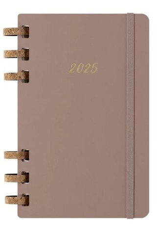 Moleskine Spirálový plánovací zápisník Life 2025 tvrdý hnědý L