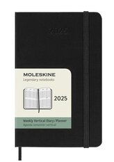 Moleskine Vertikální týdenní diář 2025 tvrdý černý S