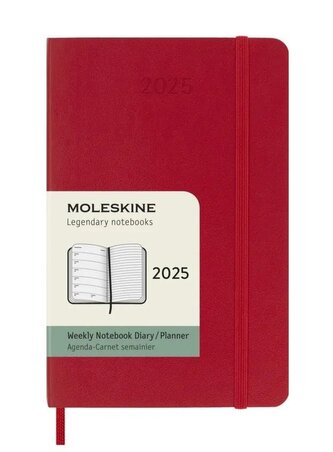 Moleskine Plánovací zápisník 2025 měkký červený S