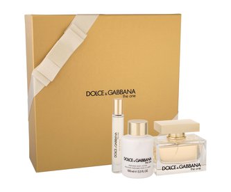 Dolce&Gabbana The One parfémovaná voda 75 ml + tělové mléko 100 ml + toaletní voda 7,4 ml Dolce&Gabbana The One parfémovaná voda 75 ml + tělové mléko 100 ml + toaletní voda 7,4 ml