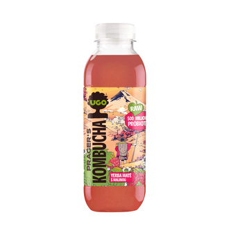 Kombucha Yerba maté s malinou 500 ml   UGO