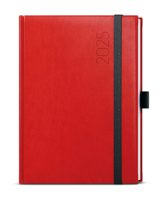 Denní diář 2025 David Reno A5 červená Denní diář 2025 David Reno A5 červená