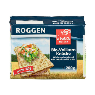 Knäckerbrot žitný celozrnný 200 g BIO   LINEA NATURA Knäckerbrot žitný celozrnný 200 g BIO   LINEA NATURA
