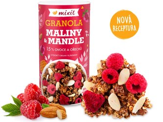 granola z pece - maliny a mandle Mixit 440g