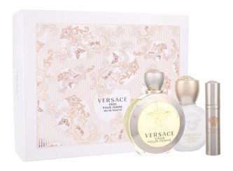 Versace Eros Pour Femme toaletní voda 100 ml + tělové mléko 100 ml + toaletní voda 10 ml
