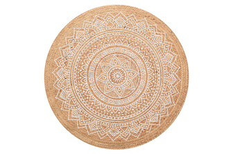 Jutový kulatý koberec NEO - AZTEC 49317 O 100 cm Mybesthome
