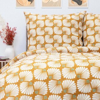 Mikrovláknové povlečení | LAURLIN | mikrovlákno oranžová | 200x220 cm | 880549 Homla