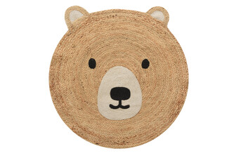 Jutový kulatý koberec BOHO - BEAR 52306 O 100 cm Mybesthome