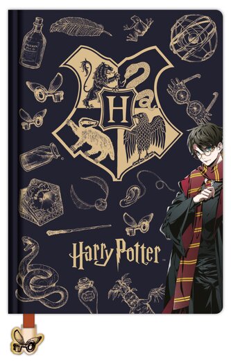 Harry Potter blok A5 (Navy & Gold) DPL6