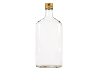 Láhev sklo  500ml PLACKA čirá s víčkem