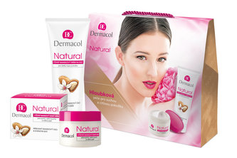 Dermacol Natural Almond denní pleťový krém 50 ml + krém na ruce 100 ml