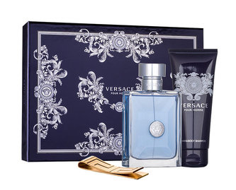 Versace Pour Homme toaletní voda 100 ml + sprchový gel 100 ml + spona na bankovky