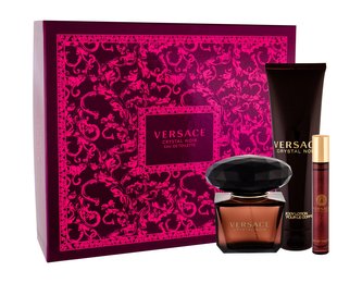 Versace Crystal Noir toaletní voda 90 ml + toaletní voda 10 ml + tělové mléko 150 ml