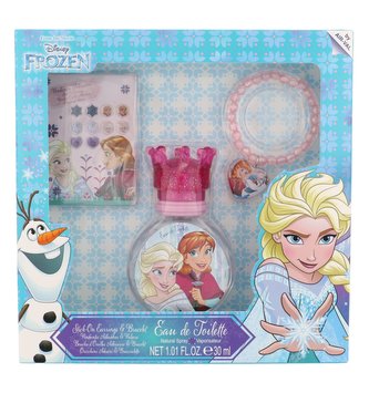Disney Frozen toaletní voda 30 ml + samolepky na náušnice + náramek