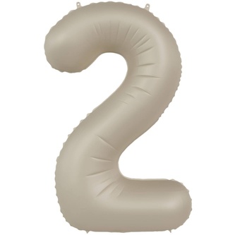 Foliová číslice - krémová latte 2 - 86 cm