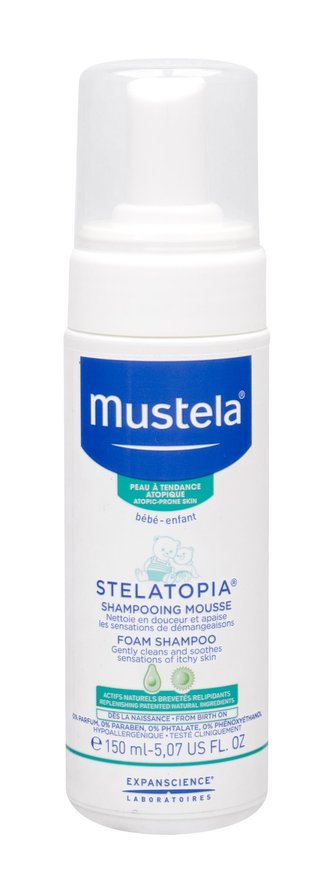 Mustela Bébé Stelatopia Šampon Foam Shampoo 150 ml pro děti