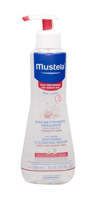 Mustela Bébé Čisticí voda Soothing Cleansing Water 300 ml No-Rinse pro děti