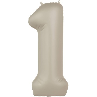 Foliová číslice - krémová latte 1 - 86 cm