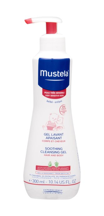 Mustela Bébé Sprchový gel Soothing Cleansing Gel 300 ml Hair and Body pro děti