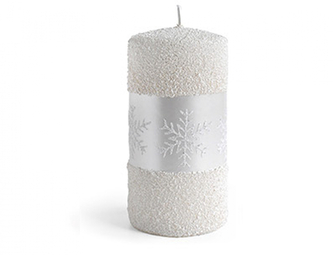 Svíčka SNOW QUEEN VÁLEC vánoční d7x14cm