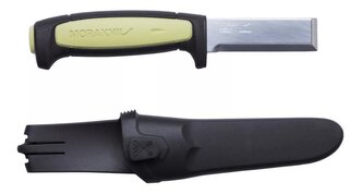 Morakniv 12440 Chisel rezbársky nôž 7,5 cm, čierna, zelená, TPE, plastové puzdro