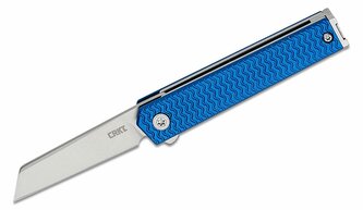 CRKT CR-7083 CEO Microflipper Sheepsfoot vreckový nôž 5,6 cm, modrá, hliník