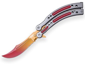 JOKER JKR0541 JKR BUTTERFLY  Counter Strike Go vreckový nôž - motýlik 10 cm, hliník, nylonové puzdro