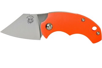 FOX knives FX-519 O BB DRAGO "PIEMONTES" vreckový nôž 4,5 cm, oranžová, FRN, kožené puzdro