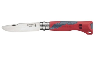 001897 OPINEL OPINEL VRI N°07 Outdoor Junior Red - detský vreckový nôž s píšťalkou, červený