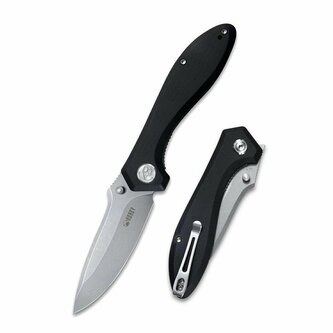 Kubey KU314F Ruckus Black vreckový nôž 8,4 cm, čierna, G10, spona