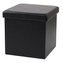 DOCHTMANN Taburet skládací, koženka černý 38x38x38cm