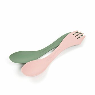 2412511313 Light My Fire Spork medium 2-pack sandygreen/dustypink