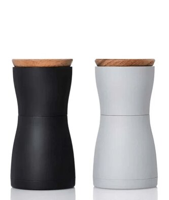 AdHoc MP125 Súprava mlynčekov na korenie a soľ TWIN - čierna a šedá