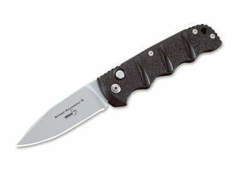 Böker Plus 01KALS30 AKS-74 automatický taktický nôž 8,5 cm, čierna, hliník, spona
