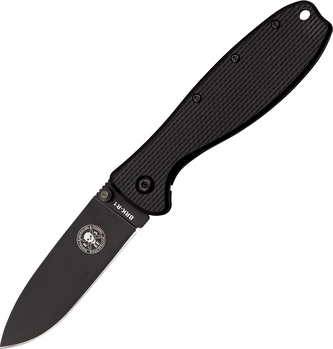 ESEE BRKR1B Zancudo Black vreckový nôž 7,7 cm, celočierna, FRN