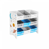 Songmics Regál na hračky 9 boxů, vesmír 62,5 x 29,5 x 60 cm