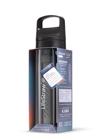 LGV422GYWW Lifestraw Go 2.0 Water Filter Bottle 22oz Nordic Noir