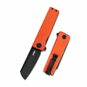 Kubey KU317F Sailor Red Black vreckový nôž 7,9 cm, čierna, oranžová, G10, spona