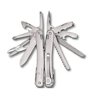 Victorinox 3.0224.MKB1 Swiss Tool Spirit MX Clip multifunkčný nástroj, strieborný, 24 funkcií